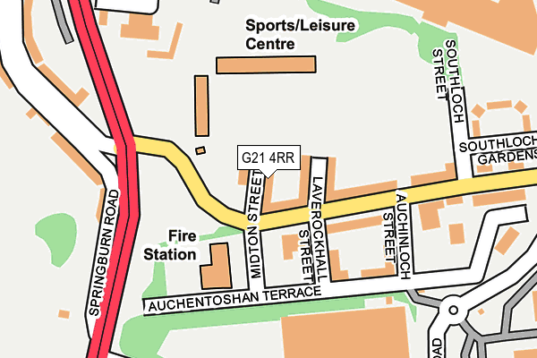 G21 4RR map - OS OpenMap – Local (Ordnance Survey)