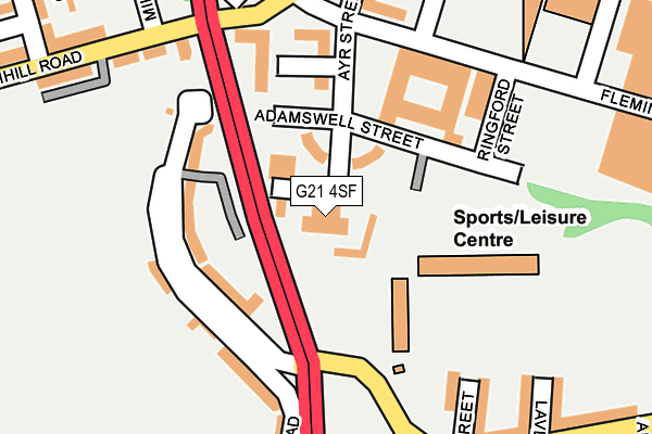 G21 4SF map - OS OpenMap – Local (Ordnance Survey)