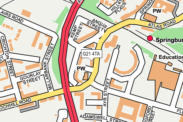 G21 4TA map - OS OpenMap – Local (Ordnance Survey)