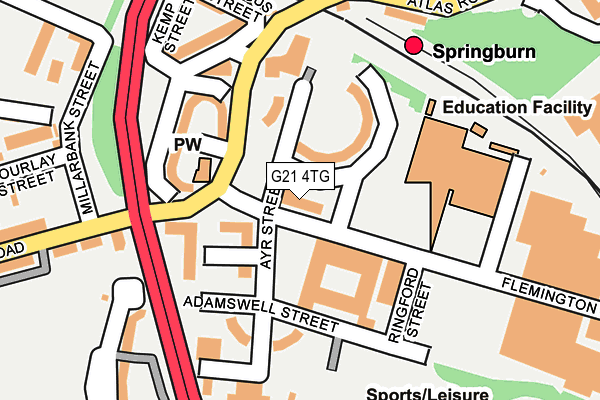 G21 4TG map - OS OpenMap – Local (Ordnance Survey)