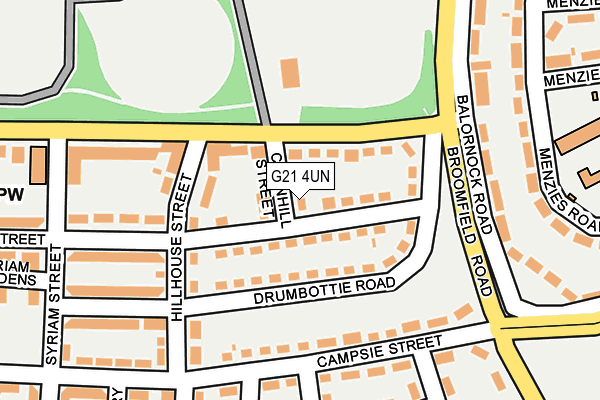 G21 4UN map - OS OpenMap – Local (Ordnance Survey)