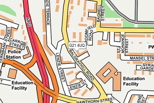G21 4UQ map - OS OpenMap – Local (Ordnance Survey)