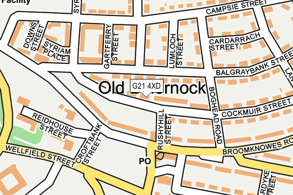 G21 4XD map - OS OpenMap – Local (Ordnance Survey)