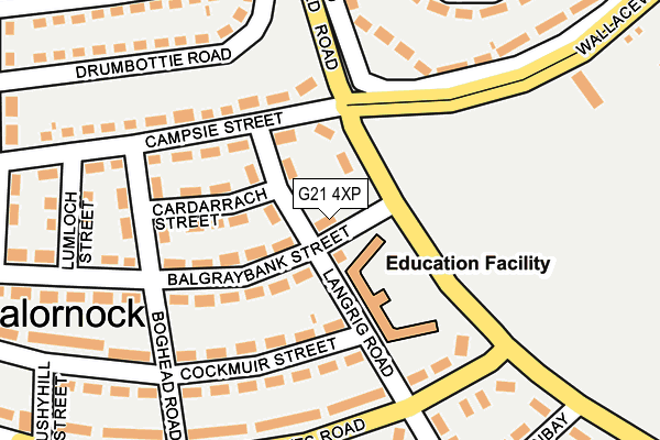 G21 4XP map - OS OpenMap – Local (Ordnance Survey)