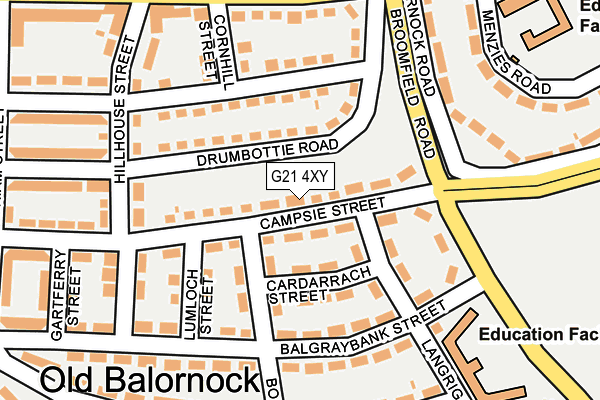 G21 4XY map - OS OpenMap – Local (Ordnance Survey)