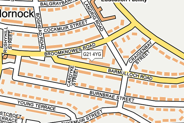 G21 4YG map - OS OpenMap – Local (Ordnance Survey)