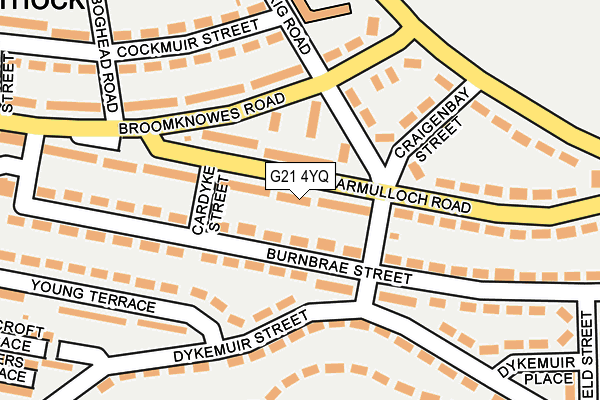 G21 4YQ map - OS OpenMap – Local (Ordnance Survey)