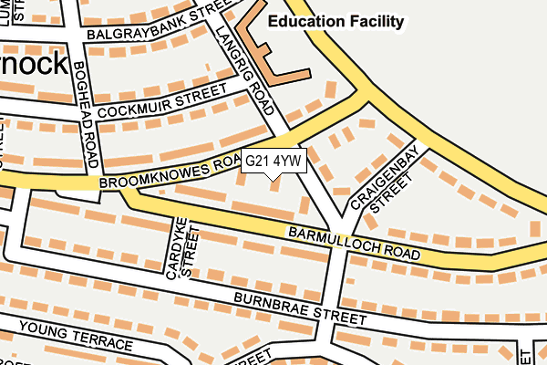 G21 4YW map - OS OpenMap – Local (Ordnance Survey)
