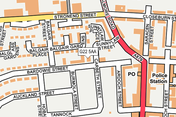 G22 5AA map - OS OpenMap – Local (Ordnance Survey)