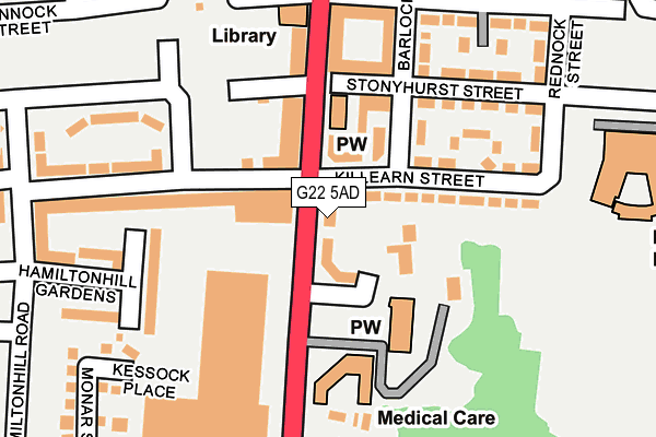 G22 5AD map - OS OpenMap – Local (Ordnance Survey)