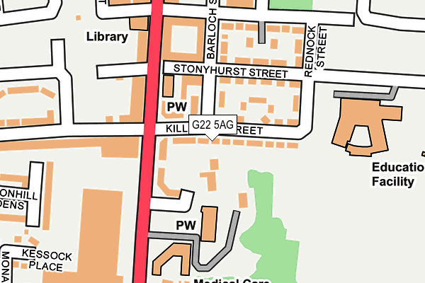 G22 5AG map - OS OpenMap – Local (Ordnance Survey)