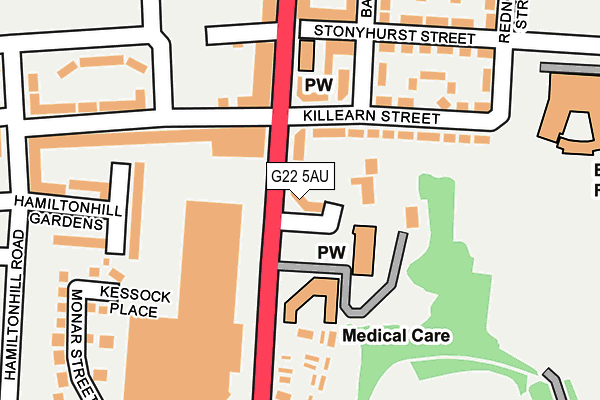 G22 5AU map - OS OpenMap – Local (Ordnance Survey)