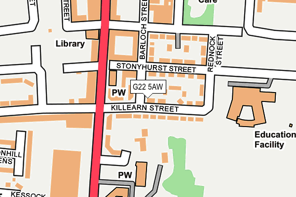 G22 5AW map - OS OpenMap – Local (Ordnance Survey)