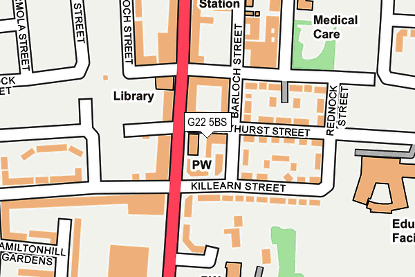 G22 5BS map - OS OpenMap – Local (Ordnance Survey)