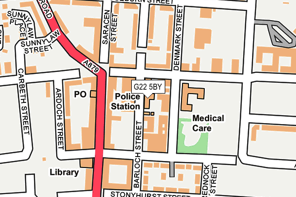 G22 5BY map - OS OpenMap – Local (Ordnance Survey)