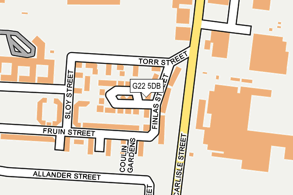 G22 5DB map - OS OpenMap – Local (Ordnance Survey)