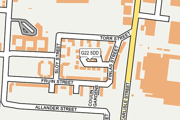 G22 5DD map - OS OpenMap – Local (Ordnance Survey)