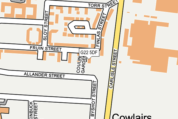 G22 5DF map - OS OpenMap – Local (Ordnance Survey)