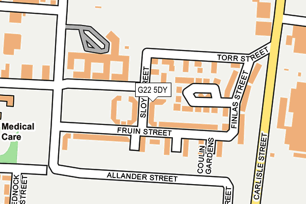 G22 5DY map - OS OpenMap – Local (Ordnance Survey)