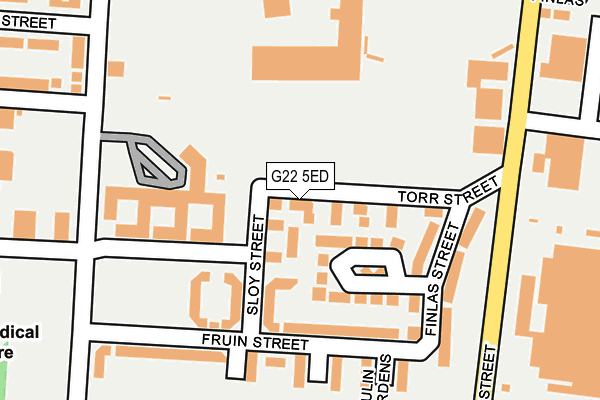 G22 5ED map - OS OpenMap – Local (Ordnance Survey)