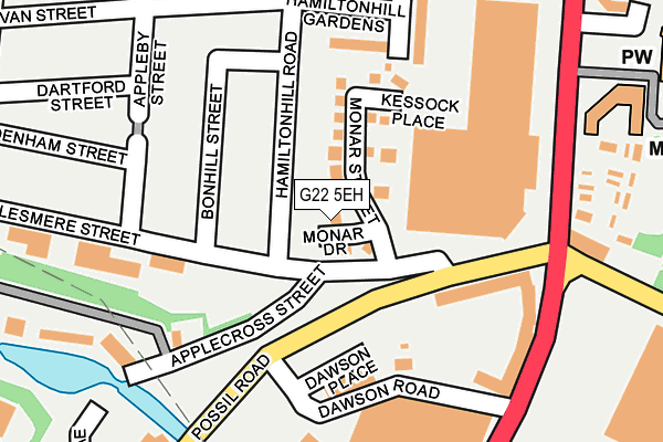 G22 5EH map - OS OpenMap – Local (Ordnance Survey)