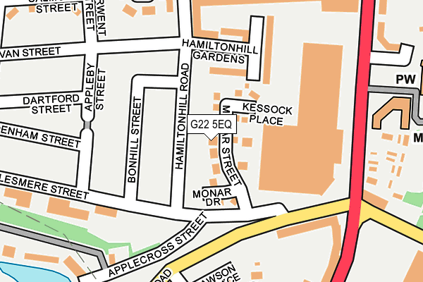 G22 5EQ map - OS OpenMap – Local (Ordnance Survey)