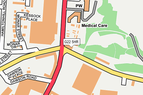 G22 5HR map - OS OpenMap – Local (Ordnance Survey)