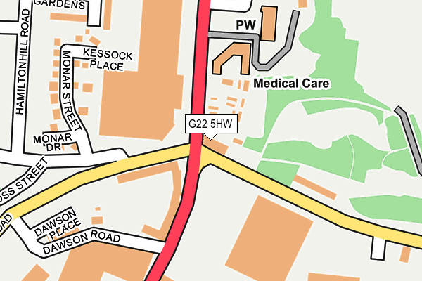 G22 5HW map - OS OpenMap – Local (Ordnance Survey)