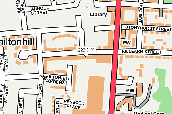 G22 5HY map - OS OpenMap – Local (Ordnance Survey)