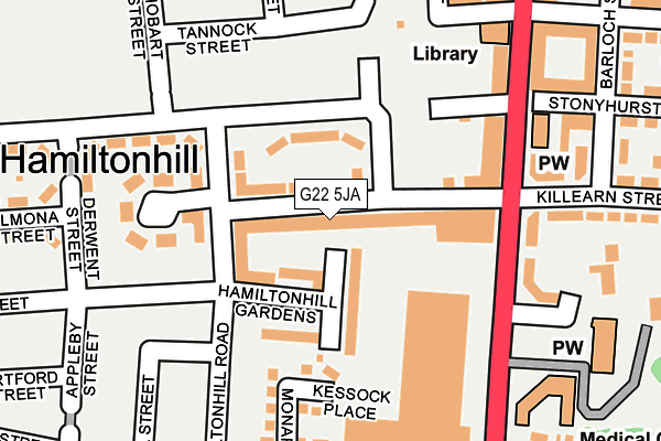 G22 5JA map - OS OpenMap – Local (Ordnance Survey)