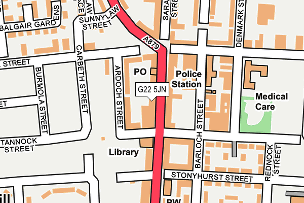 G22 5JN map - OS OpenMap – Local (Ordnance Survey)