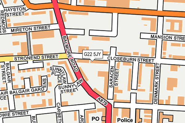 G22 5JY map - OS OpenMap – Local (Ordnance Survey)