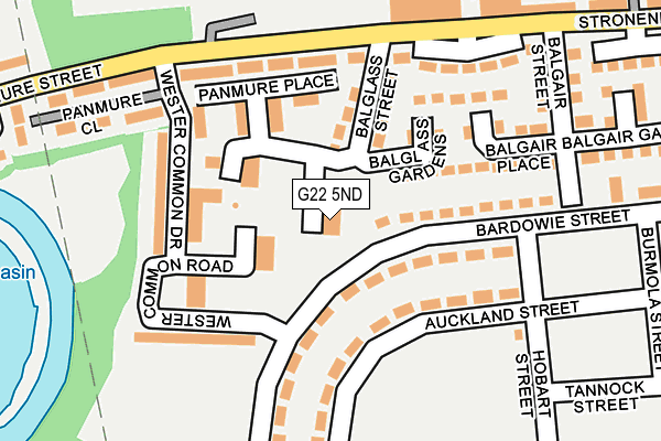 G22 5ND map - OS OpenMap – Local (Ordnance Survey)