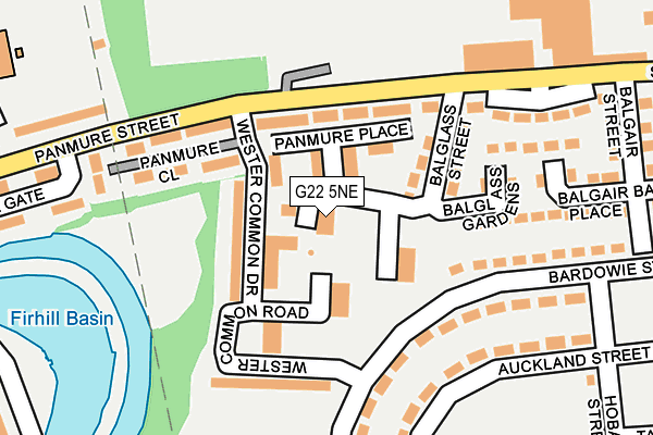 G22 5NE map - OS OpenMap – Local (Ordnance Survey)
