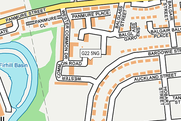 G22 5NG map - OS OpenMap – Local (Ordnance Survey)