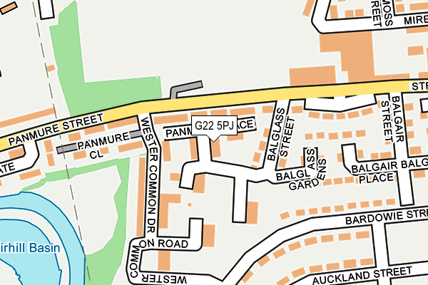 G22 5PJ map - OS OpenMap – Local (Ordnance Survey)