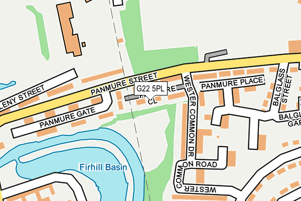 G22 5PL map - OS OpenMap – Local (Ordnance Survey)