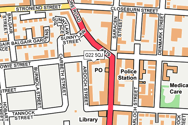 G22 5QJ map - OS OpenMap – Local (Ordnance Survey)