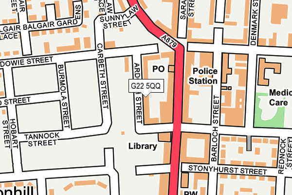 G22 5QQ map - OS OpenMap – Local (Ordnance Survey)