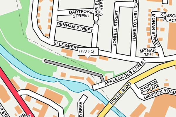 G22 5QT map - OS OpenMap – Local (Ordnance Survey)