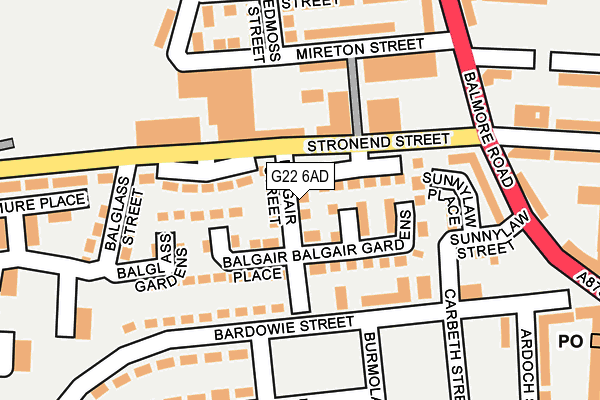 G22 6AD map - OS OpenMap – Local (Ordnance Survey)