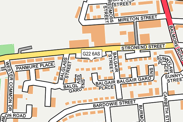 G22 6AS map - OS OpenMap – Local (Ordnance Survey)