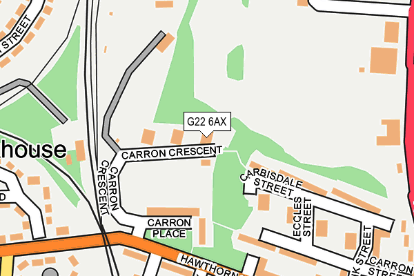 G22 6AX map - OS OpenMap – Local (Ordnance Survey)