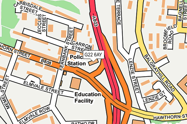 G22 6AY map - OS OpenMap – Local (Ordnance Survey)