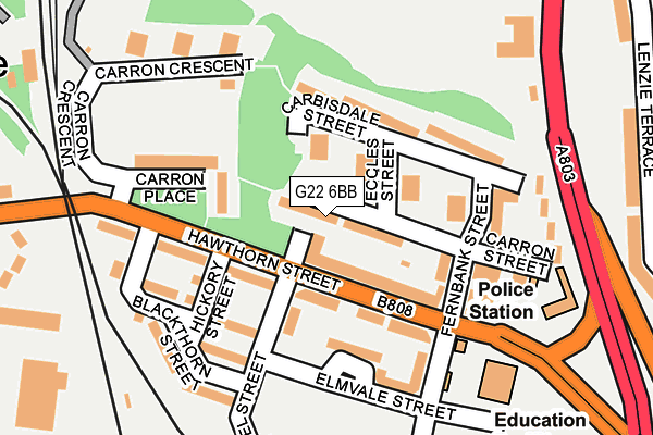 G22 6BB map - OS OpenMap – Local (Ordnance Survey)