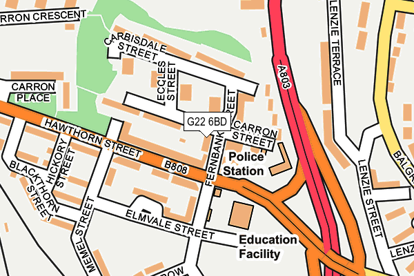 G22 6BD map - OS OpenMap – Local (Ordnance Survey)