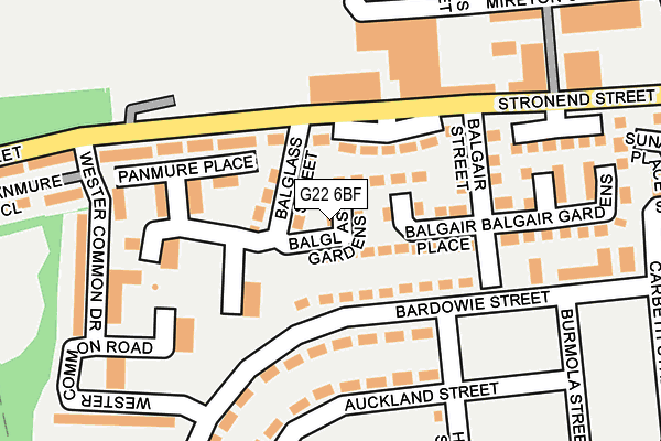 G22 6BF map - OS OpenMap – Local (Ordnance Survey)