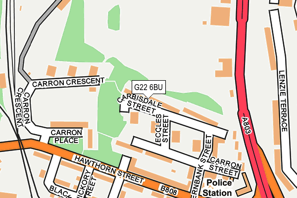 G22 6BU map - OS OpenMap – Local (Ordnance Survey)