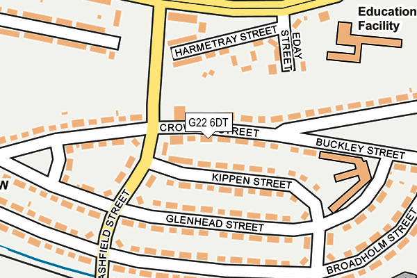 G22 6DT map - OS OpenMap – Local (Ordnance Survey)