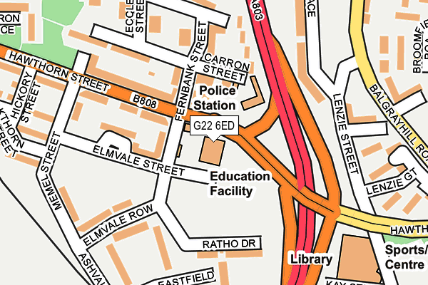 G22 6ED map - OS OpenMap – Local (Ordnance Survey)